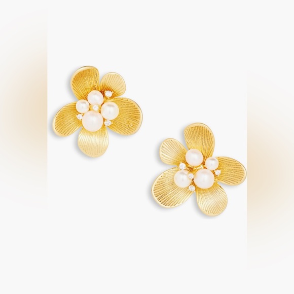 kate spade Jewelry - New KATE SPADE golden flower stud earrings